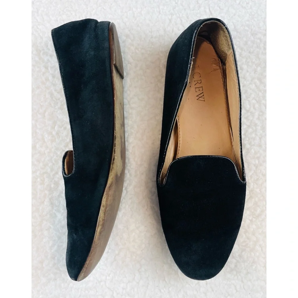 J. CREW • Black Suede Smoking Slippers, 8 - Picture 3 of 14
